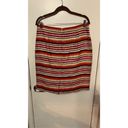 Talbots  Multicolor Stripe Linen Pencil Skirt Size 6 Photo 7