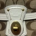 Coach  GiGi legacy pouch with signature and white leather Photo 1