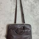 Bueno  Brown Faux Ostrich Leather Padded Laptop Briefcase Tote Bag Photo 0