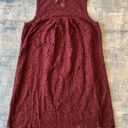 Xhilaration  Maroon Floral Lace Sleeveless Dress Medium Photo 3