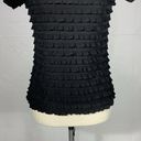 Joseph Ribkoff Black Haut Ruffled Short Sleeve Blouse Top Size 6 Photo 2