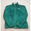 The North Face  Osito Full Zip Fleece Jacket Women Size Medium Teal Green Pockets Photo 5