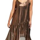 Xhilaration Women's Plus Size Metallic Lined Asymmetrical Spaghetti Strap Dress Photo 1