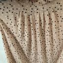 Adrianna Papell - peach colored top with black & white polka dots- size Large Photo 2