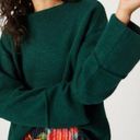 Anthropologie  Basile Cropped Cuffed Bell Sleeve Oversized Sweater in Holly Green Photo 2