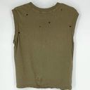 n:philanthropy  Distressed Pocket Tank Olive Green S Photo 3