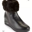 DKNY Abri Black Fur Bootie Ankle Boots Photo 0