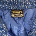 Vintage Blue Tapestries Ireland  Wool Sweater Jacket Size M Photo 5