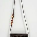 JW Pei  Julia Crossbody Bag Vegan Leather Croc Embossed in Dark Brown Photo 1