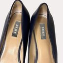 DKNY  Leather Block Heel Pointed Toe Pumps Shoes Navy Blue 41 US 10 am Photo 6