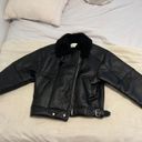 Oak + Fort  Leather Shearling Jacket  Photo 2