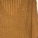 FAVLUX Mustard Yellow Knit Oversized V Neck Sweater Photo 3