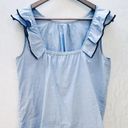 J.Crew  || Ruffle Neckline Sleeveless Top in Cotton size 10 Photo 0