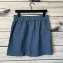 The Loft  Outlet Blue Linen Cotton Blend A-Line Skirt Photo 5