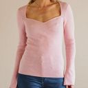 Old Navy NWT  Sweetheart Neckline baby pink long sleeve sweater top Photo 0