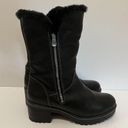 Pacific&Co Bos &  Match Faux Fur Lined Black Leather Calf Boot Size 39 Photo 3