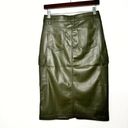 Hunter & Brown Vegan leather cargo midi skirt camo green size M NWT Photo 6