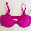 Good American  Pink Jacquard BikiniTop Demi Cup Size 3 Large L NWT Photo 1