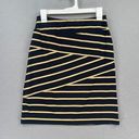 J. McLaughlin  Skirt Womens XS Black Nicola Catalina Cloth Striped Pull On Layered Photo 0