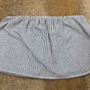 Brandy Melville Blue and white striped strapless crop top Photo 1