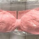 Petal NWT Ronny Kobo Mayah Bandeau Crop Top in  Pink Photo 3