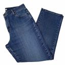 Lee Relaxed Straight Leg At The Waist Jeans Size 12 Short Blue High Rise Photo 4