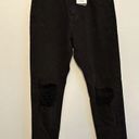 Missguided  Jeans Women's Size 4L Riot High Rise Mom Black Denim Distressed NEW Photo 0