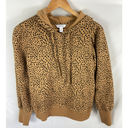 Nine West  Puff Shoulder Animal Print Hoodie Size Medium Photo 1