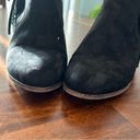 Fergalicious Fergie Fringed Black Booties Suede Ankle Cowboy Heel Boots Size 10 Photo 1