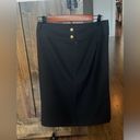 Ralph Lauren  Women's Black Skirt With Gold Tone Buttons Size 2 Photo 3