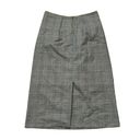 Oak + Fort  Gray Plaid Dark Academia Midi Pencil Skirt Women's Size Small Photo 2