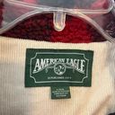 American Eagle  Womens Sherpa Red Buffalo Plaid Oversized Shacket Size Large Photo 1