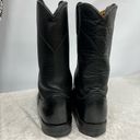 Justin Boots  Black leather Roper Size 6.5B vintage Photo 3