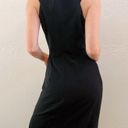 Joseph Ribkoff Vintage 1970's  Black Star Sleeveless Side Slit Maxi Gown Photo 5