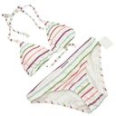 Kate Spade NWT  Party Stripe Triangle Bikini Two Piece Swimsuit Size Medium NEW Photo 1