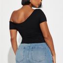 FashioNova Black One Shoulder Top Photo 1