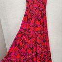 Abel the label  Lisbon Reign Smocked Strapless Pink Floral Maxi Dress size medium Photo 0