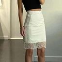 Bebe Vintage Y2K Lace Embroidered Pencil Skirt White Size 2 Photo 0