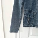 DKNY  Jeans Vintage Y2K Full Zip Utility Pocket Style Peplum Denim Jacket Small Photo 9