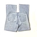 Daisy Vintage  Embroidered Button Fly Flare Acidwash Jeans Photo 1