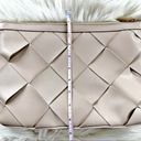 AQUA  Blush Cream Zippered Clutch Bag Photo 5