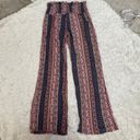 Three Dots  Boho Cottagecore Shabby Chic Colorful Floral Wide Leg Pull On Pants Photo 1