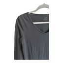 J.Jill  Satin Stitch Black V-Neck Long Sleeve Tee - Women's Small Photo 1