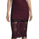 Alexis Evie women’s burgundy cold shoulder lace midi sheath dress size S small Photo 0