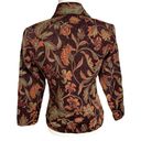 Chadwick's Vintage Size 4P Petite Tapestry Blazer Jacket Floral Print Button Up Photo 3