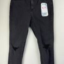 Seven7 NWT  Tummyless High Rise Skinny Jeans Sz 10 Black Distressed Photo 8