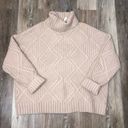 Caslon  Tan Diamond Cable Knit Turtleneck Sweater XXL NWT Photo 1