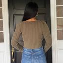 Gap Olive green  cropped sweater Photo 2