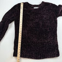 Orvis  Plum Chenille Sweater Size Medium Soft Cozy pull over knit Photo 7