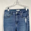 Good American Mid Rise Ankle Crop Distressed Raw Hem Skinny Jeans S 2/26 Stretch Photo 2